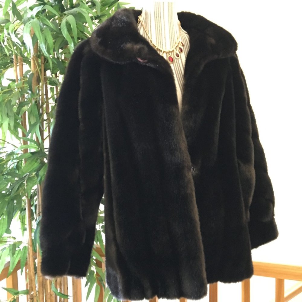 Grandella II Faux Mink Fur Jacket Size 10